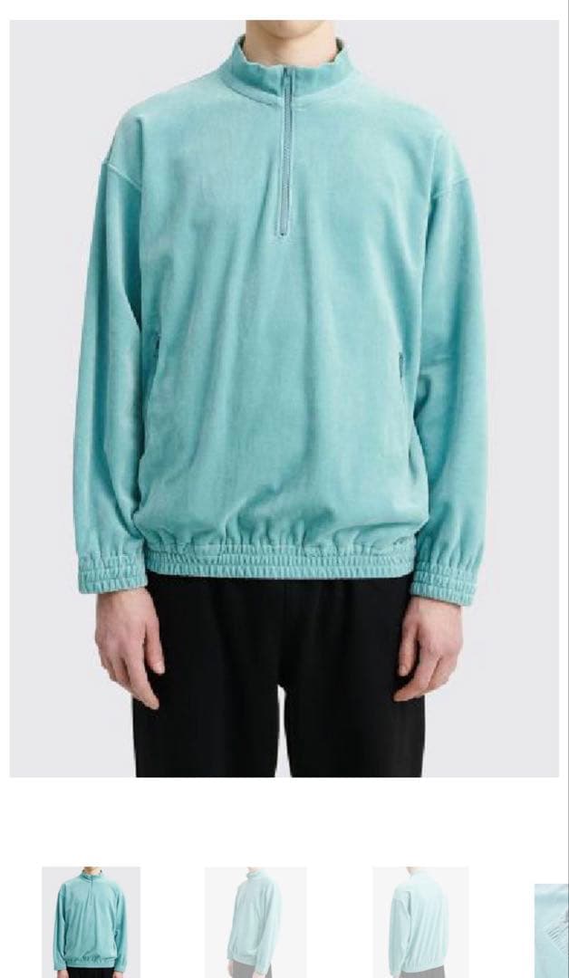 トップス ORGANIC COTTON VELOUR HALF ZIP BLOUSON