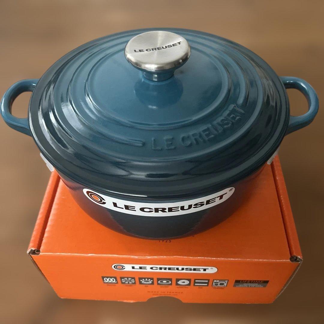 LE CREUSET ココットロンド 両手鍋 20cm 箱付き
