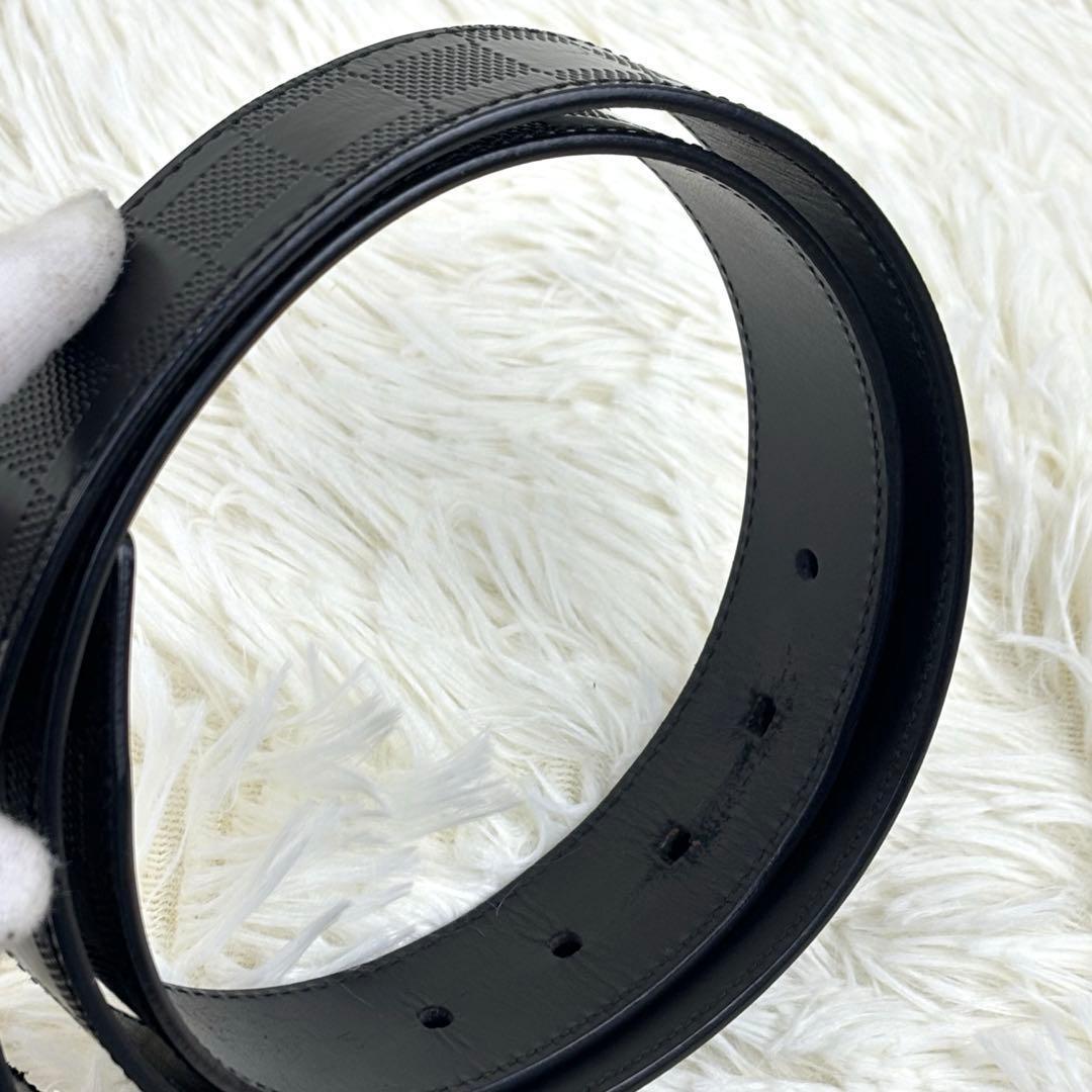 ルイヴィトン ベルト ダミエ サンチュール　ボストン　アンフィニ　レザー 黒