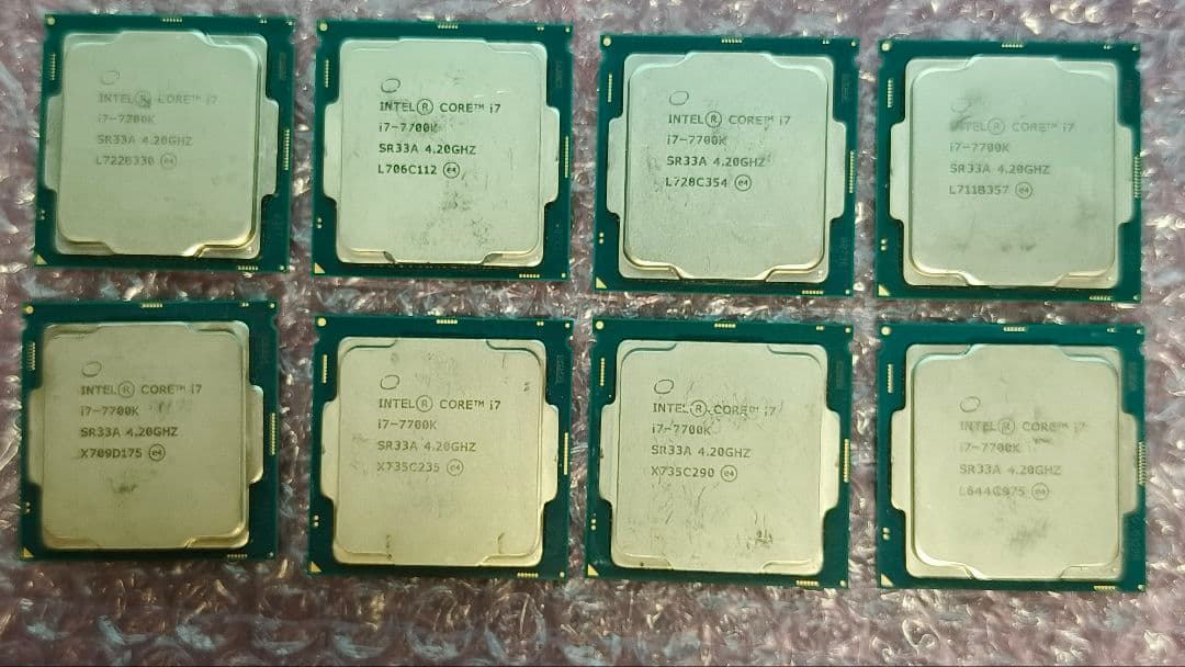 core i7 7700K 8個まとめ売り動作確認済み