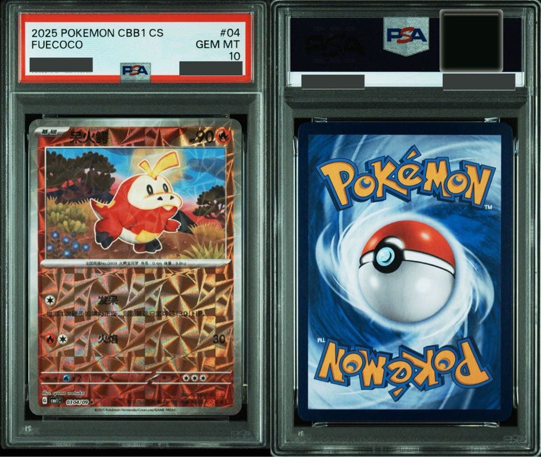 【みぃ】PSA10 ホゲータCBB1 中国 海外 ジェムパック 2枚セット