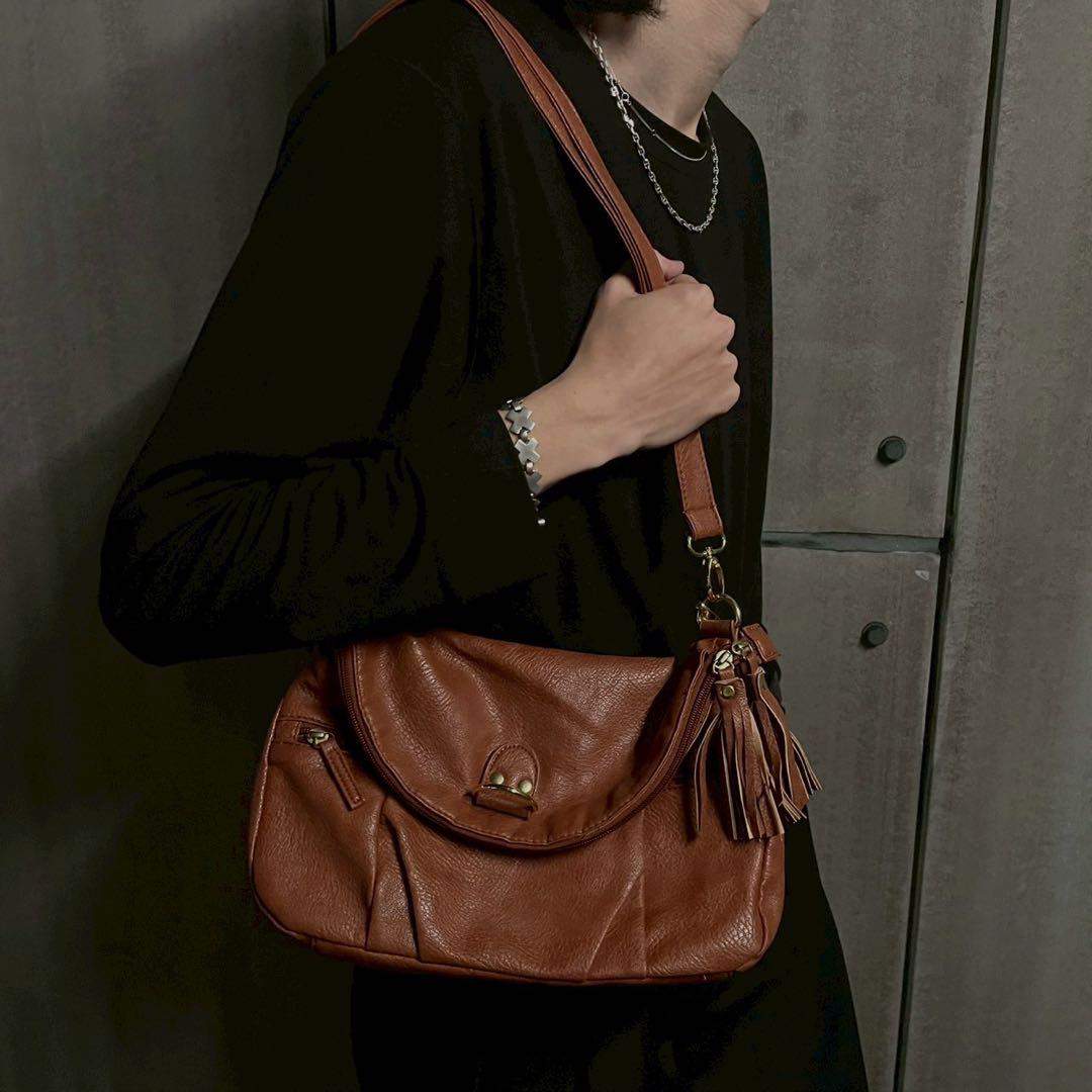 90's スタッズ ショルダーバッグ フリンジ グランジ Y2K archive