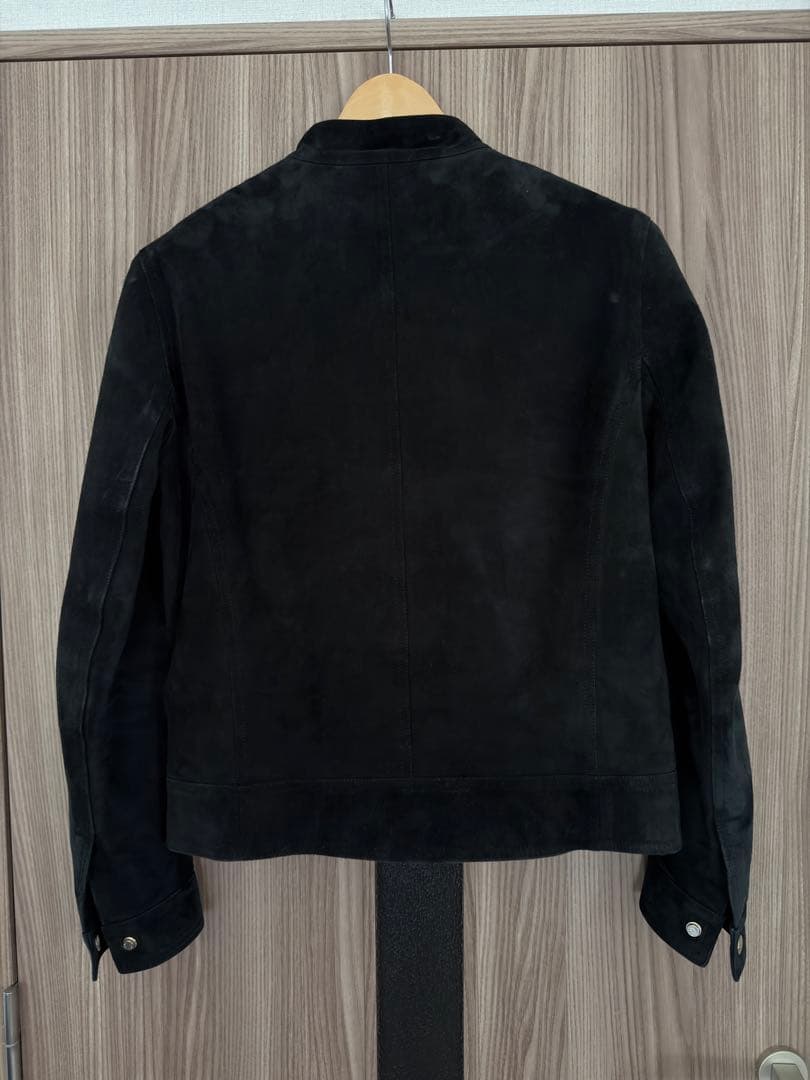 EMMETTI ブラック スエード シングルライダース