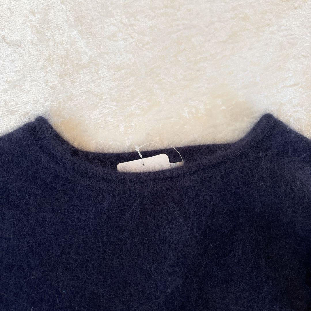 【新品タグ付き】IENA fluffyファー プルオーバーふわふわネイビーF