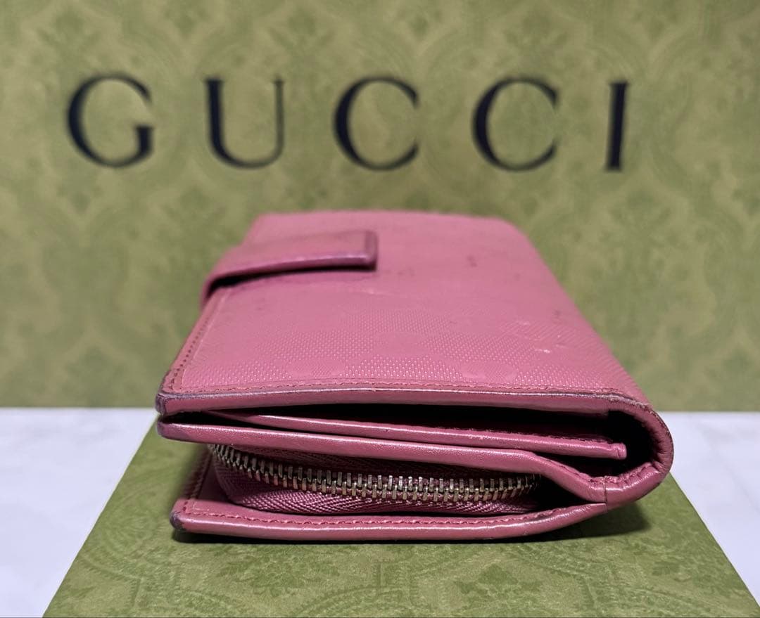 美品‼️ GUCCI グッチシマ 長財布 GG インプリメ ピンク