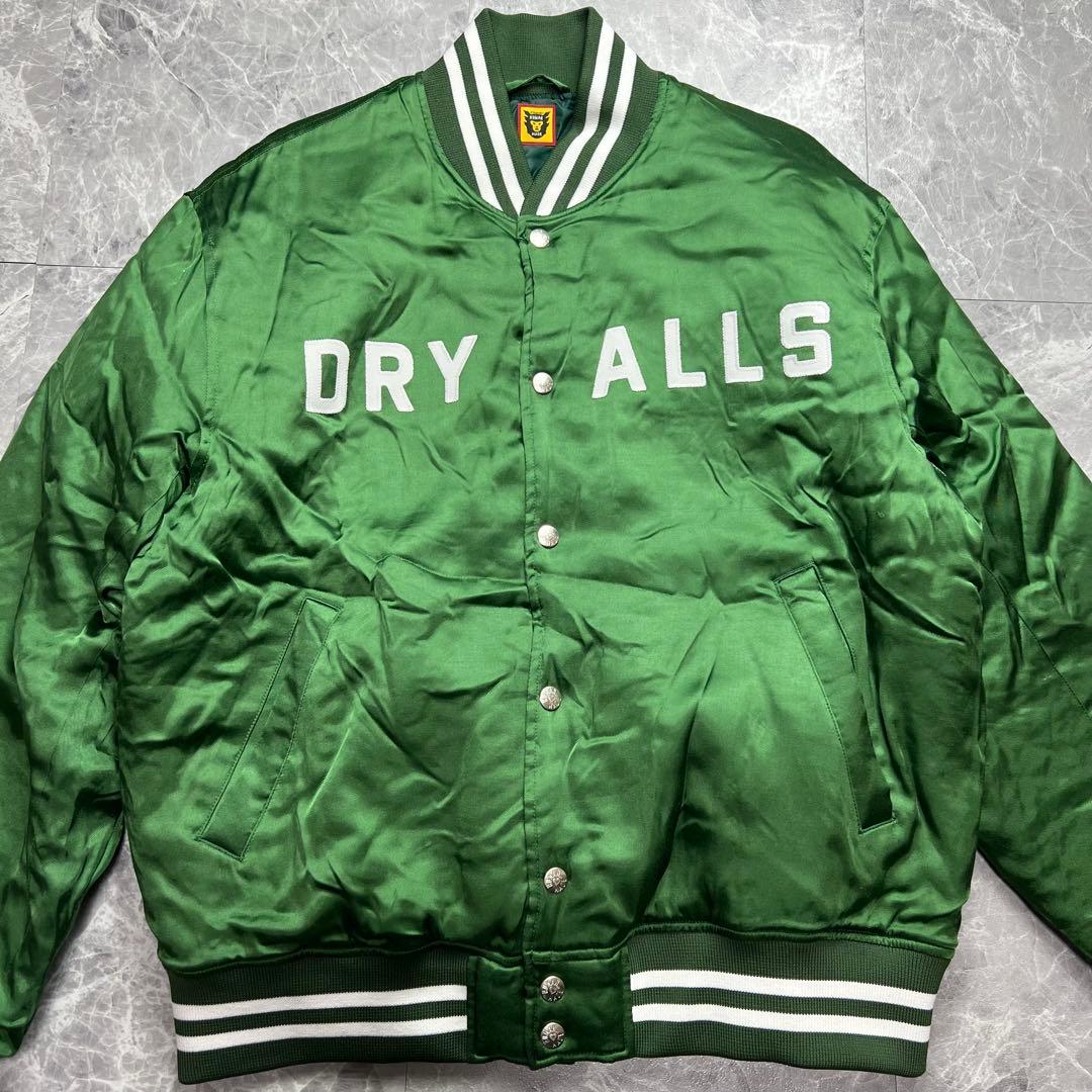 美品　ヒューマンメイド　スカジャン　虎　ロゴ　キルティング　グリーン　L 希少