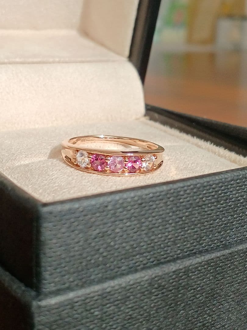 【Hako】ツツミ♡K10♡サファイア♡ガーネット♡モルガナイト♡証明書付