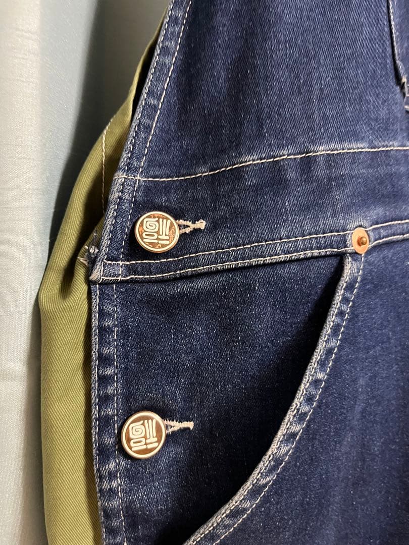 世田谷ベースコットンハーフパンツオーバーオール　M size