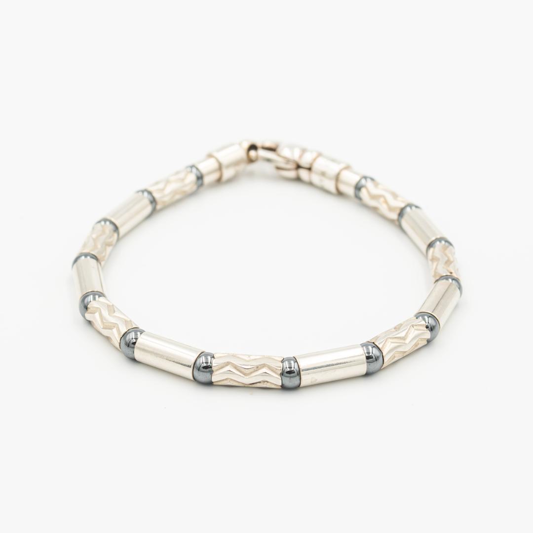 ティファニー エッチド ブレスレット アズテック ジグザグ 19.6cm