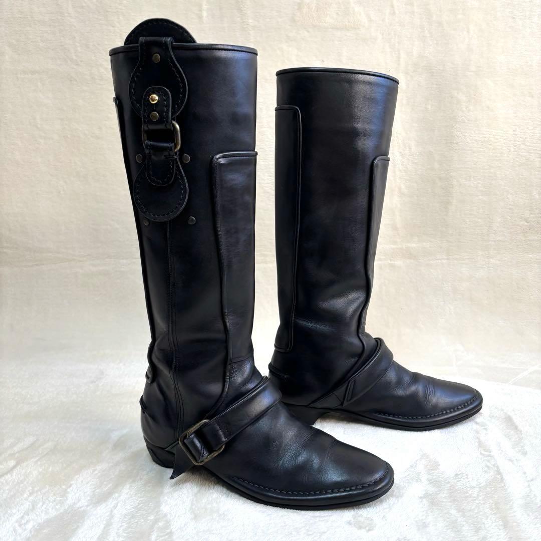 Pippi ピッピ 本革ロングエンジニアブーツ Vibram 黒 M 美品