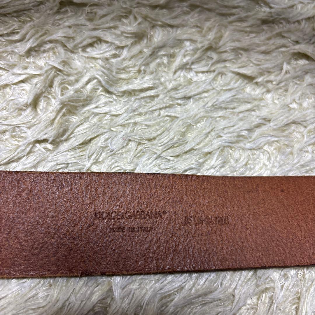 y2k 希少デザイン ドルチェ&ガッバーナ 本革レザー ベルト DG ロゴ
