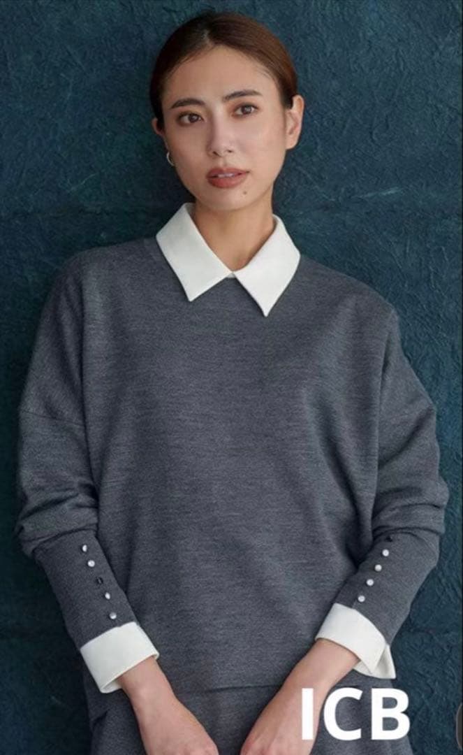 【洗える】 シルキーウールダブルフェイス ニットプルオーバー