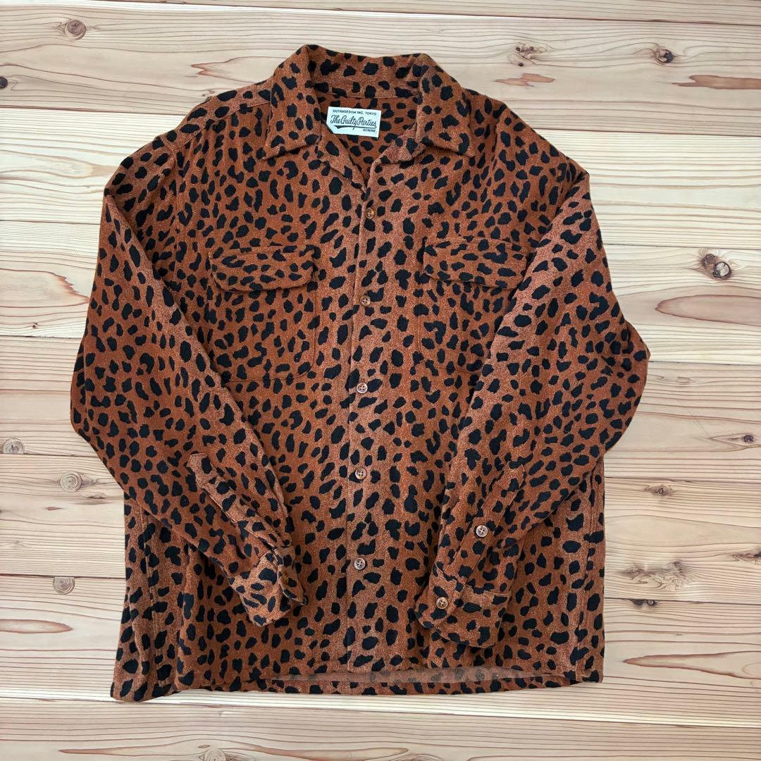 最終値下げWACKO MARIA ワコマリア　ウール オープンカラー レオパード