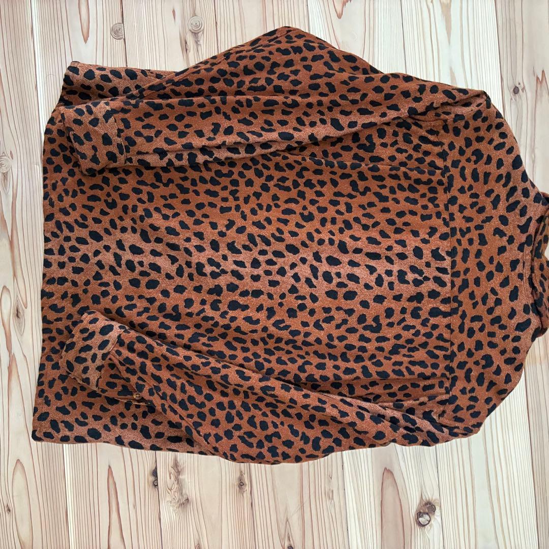 最終値下げWACKO MARIA ワコマリア　ウール オープンカラー レオパード