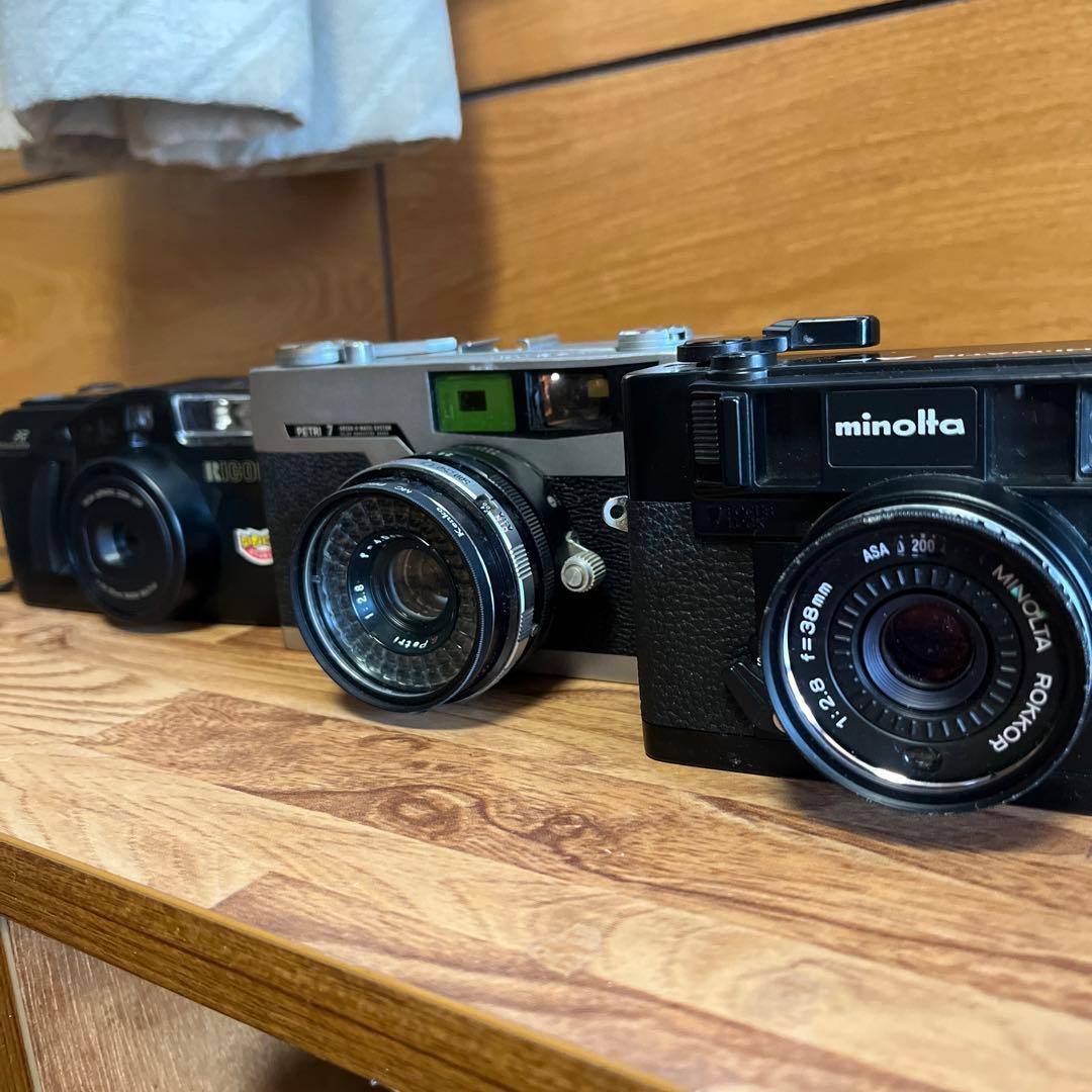 【中古品】PETRI/minolta/RICOH フィルムカメラ3セット