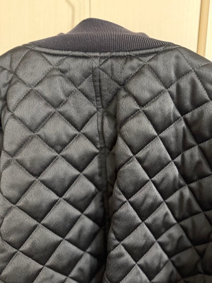 OFF-WHITE BOMBER BLACK ブラック ジャケット キルティング