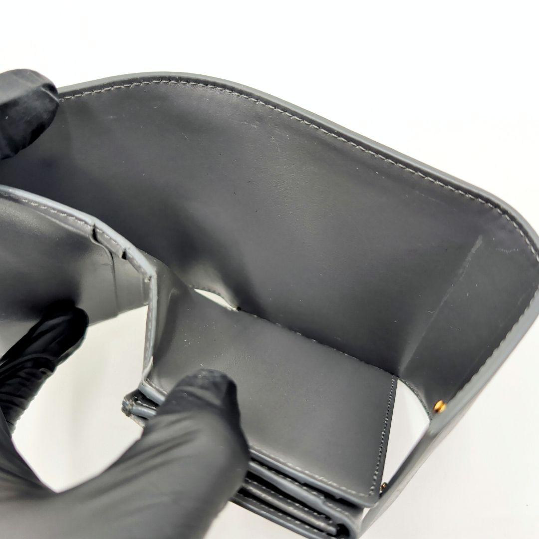 CELINE セリーヌ スモールトリフォールド ミニ財布 グレインレザー グレー