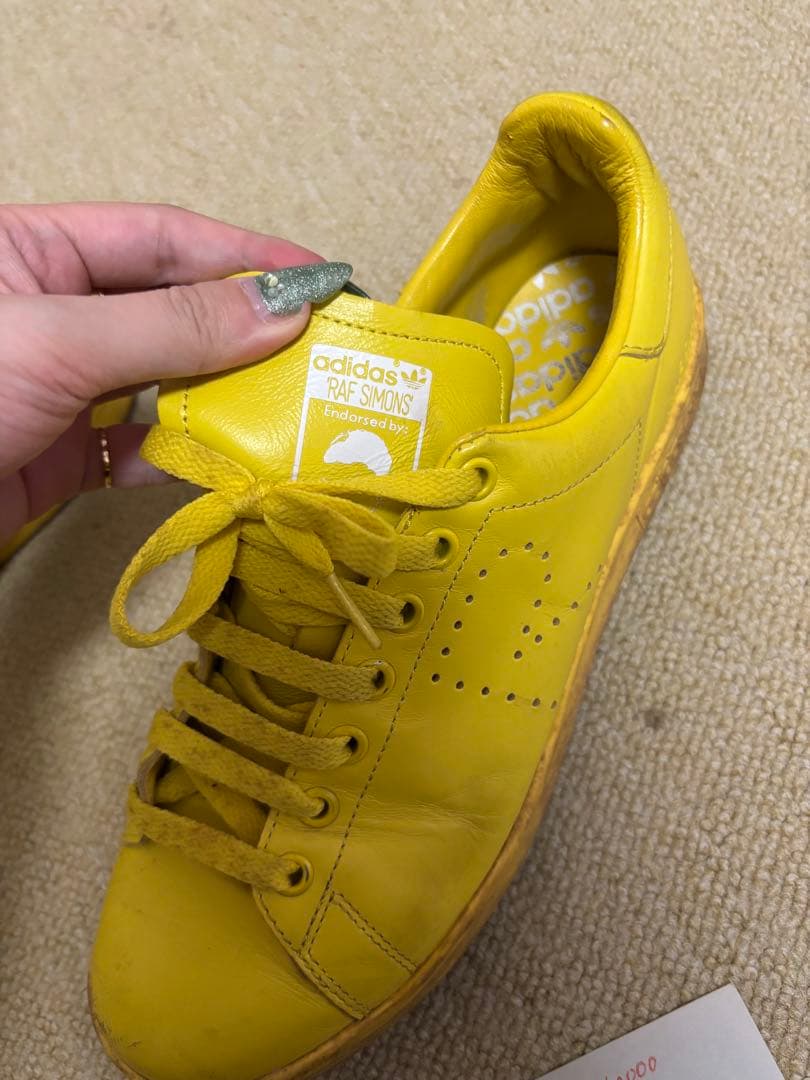 adidas Raf Simons イエロー スニーカー使用感ありサイズ9