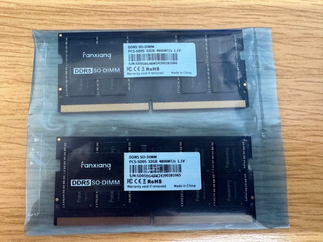 Fanxiang DDR5 64GB（2×32GB）4800MHz