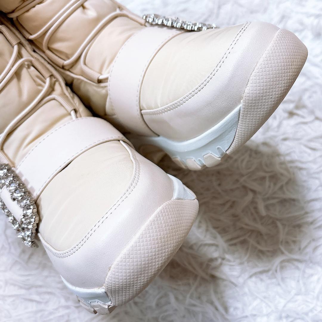 希少色【極美品】+diana クリスタルバックルスノーブーツ 23.5 24AW