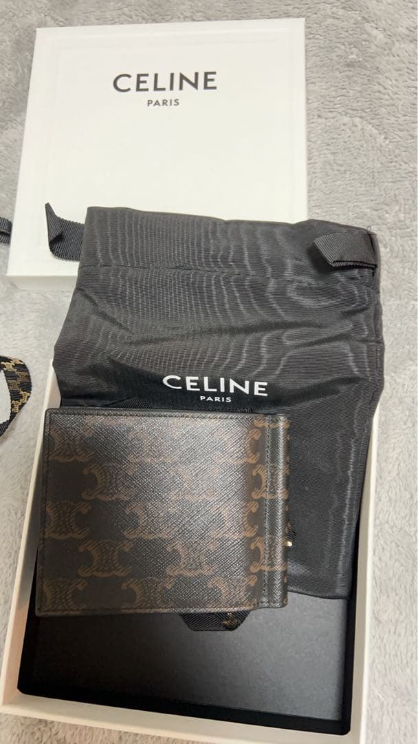 CELINE モノグラム レザー マネークリップ