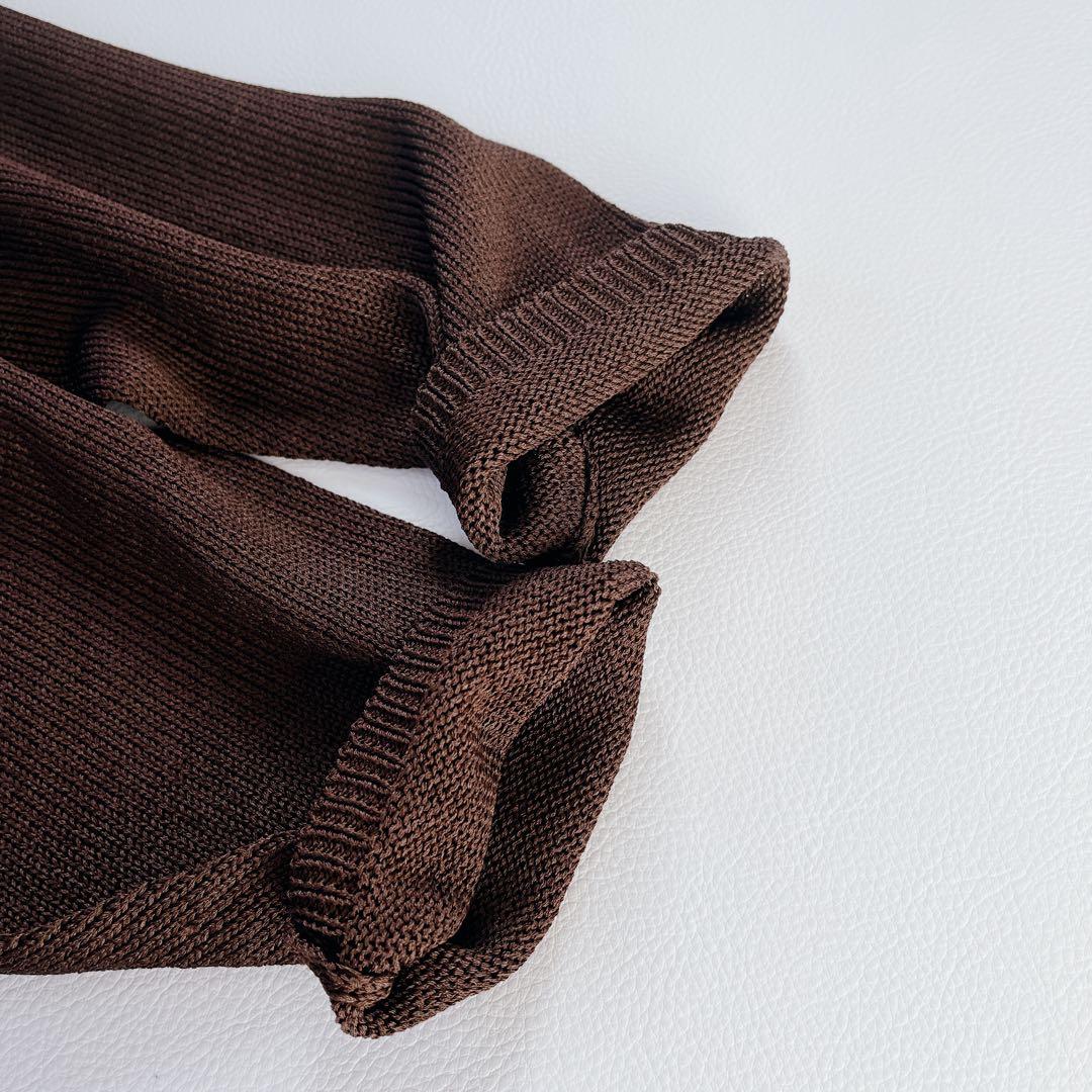 【高級】ヨーガンレール　シルク100%　ニット　ハイネック　ブラウン　M