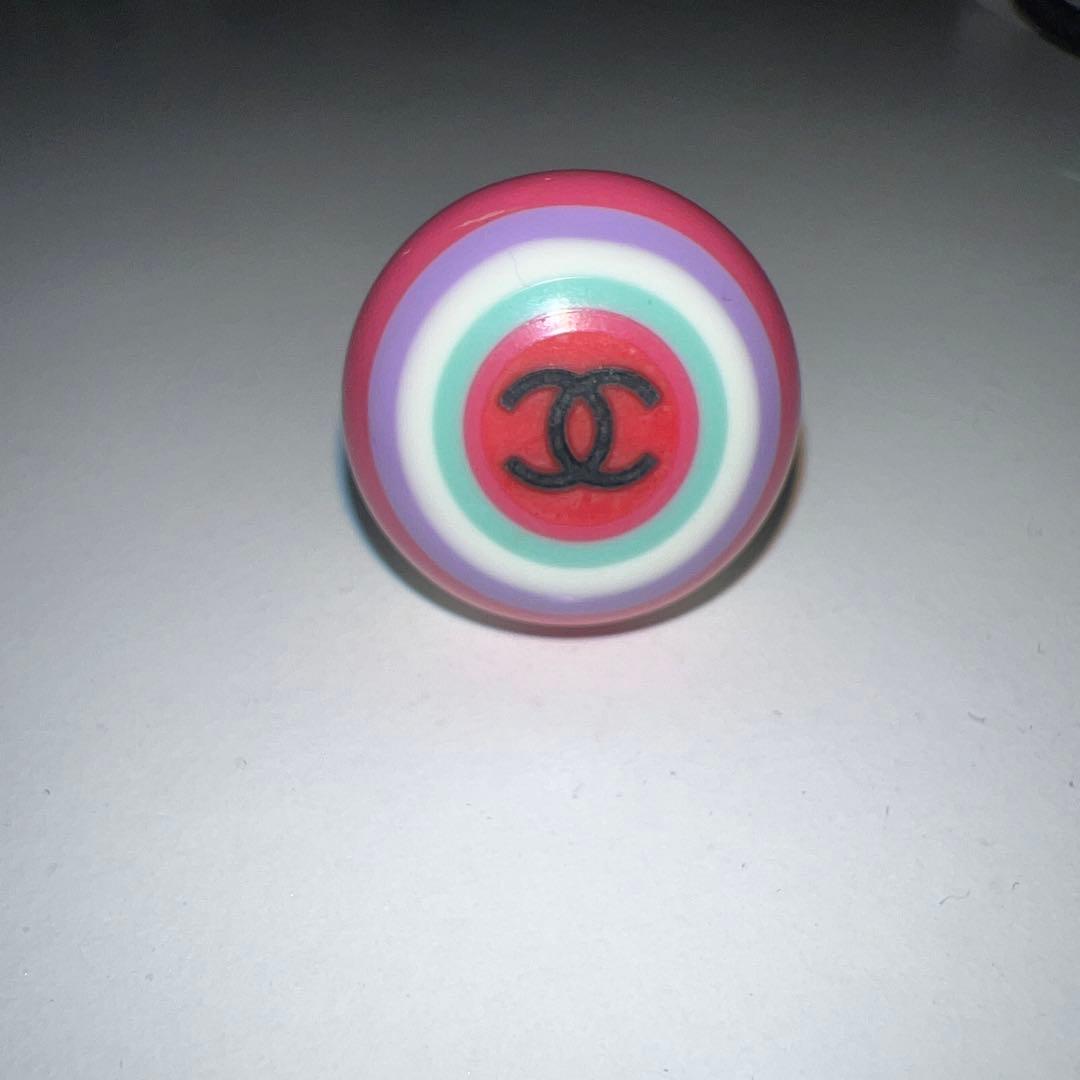 CHANELカラフルストライプリング 指輪 ココマーク お値下げ中！