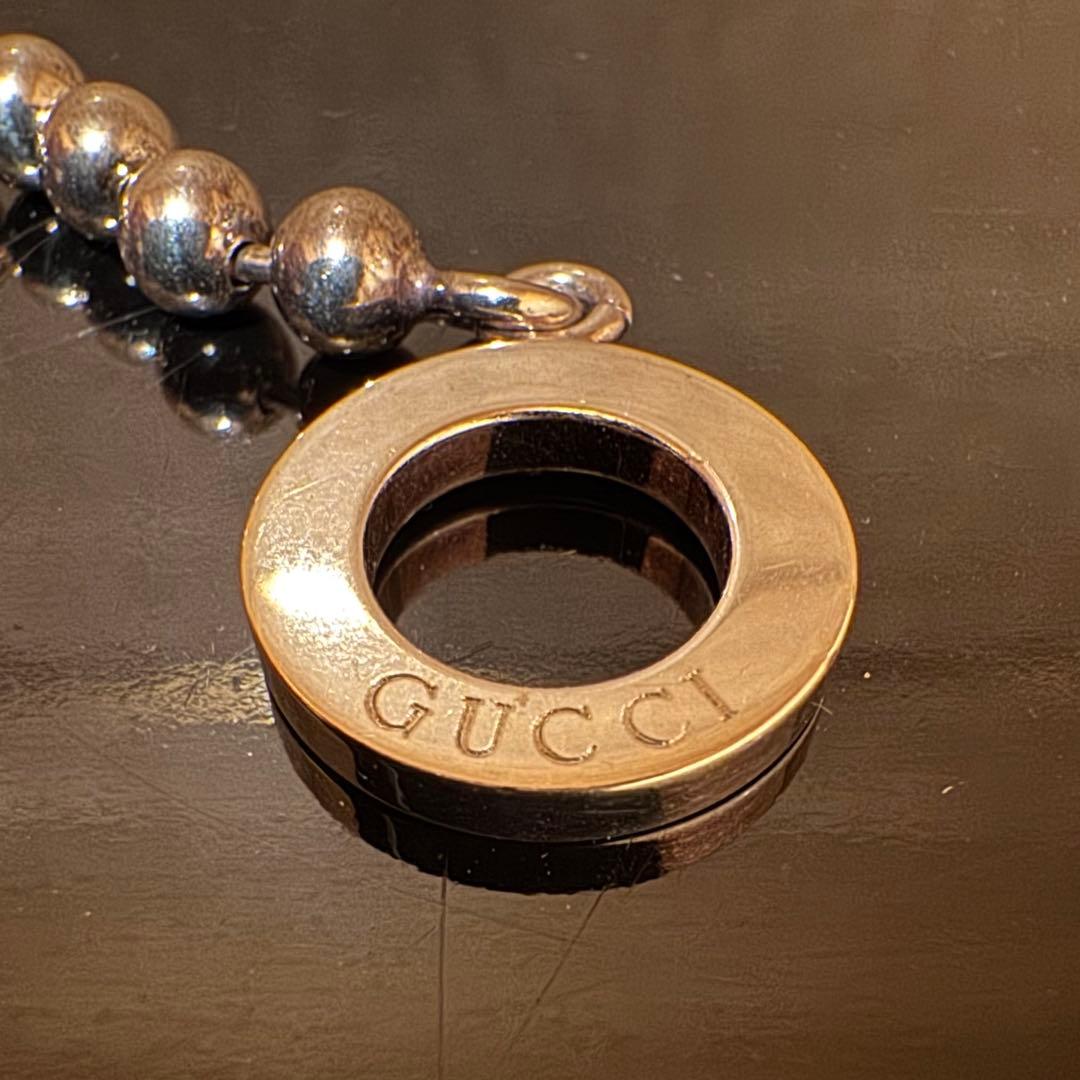 【美品】GUCCI　ボールチェーンブレスレット　サイズ18