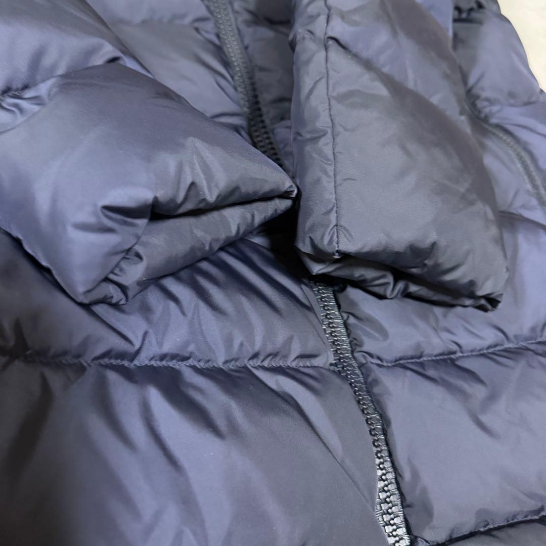 美品★HERNO★ヘルノ ロングダウンコート　ポーラテック リブ切替 紺 40