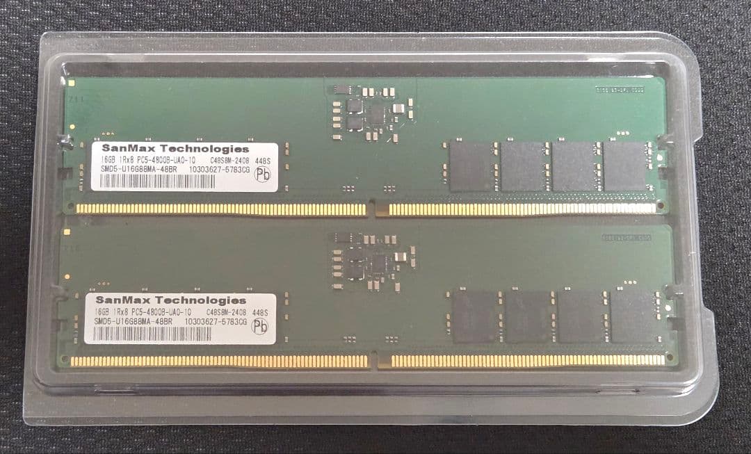 SanMax DDR5-4800 32GB メモリ （16GB×2）