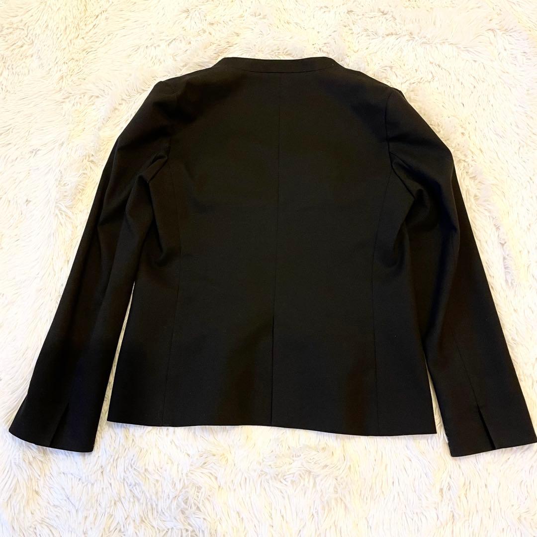 グリーンレーベルリラクシング カチリラ スーツ ノーカラーセットアップ ブラック