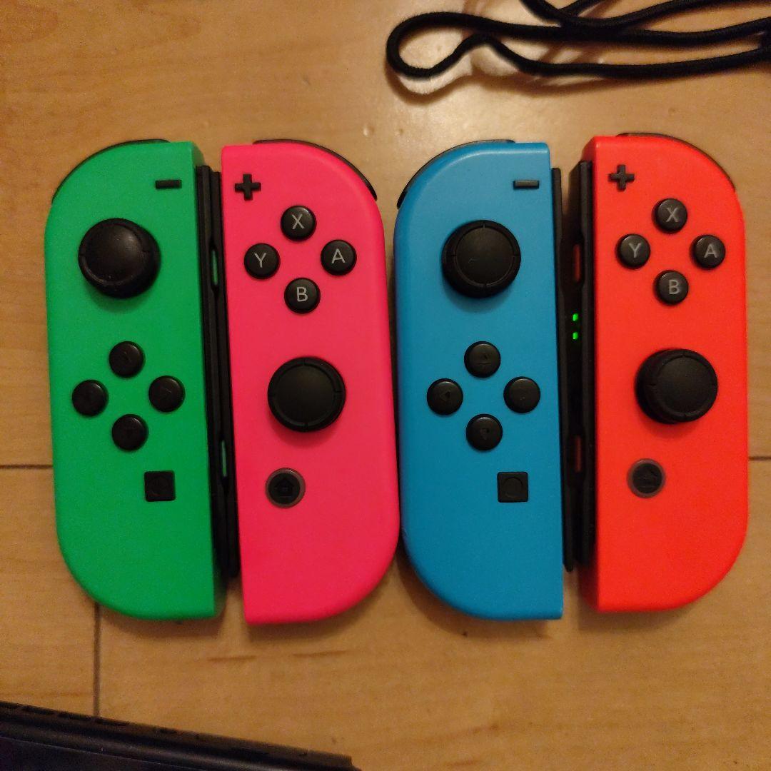 【すぐ遊べるセット】　ニンテンドースイッチ　本体　ジョイコン×4　保護フィルム付