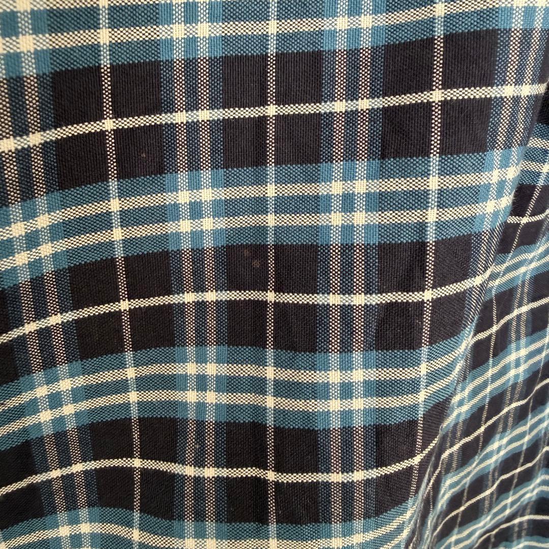 美品・現行品✨45R 　薄オックスのカットワークプルシャツ　R刺繍　フリル