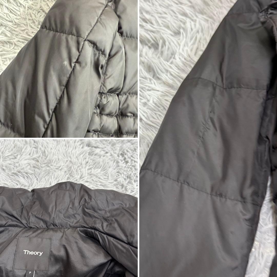 人気✨セオリー 8万 ダウンコート ビッグカラー 2way ブラック ゆったり