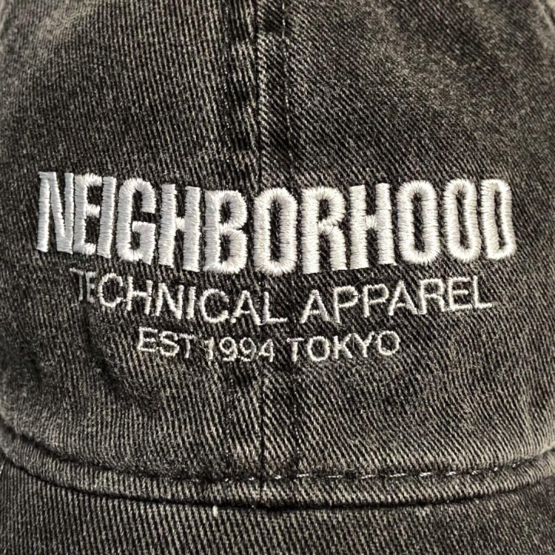 【ヴィンテージ加工】ネイバーフッド 刺繍ロゴ キャップ 炭黒 稲葉 長瀬 窪塚