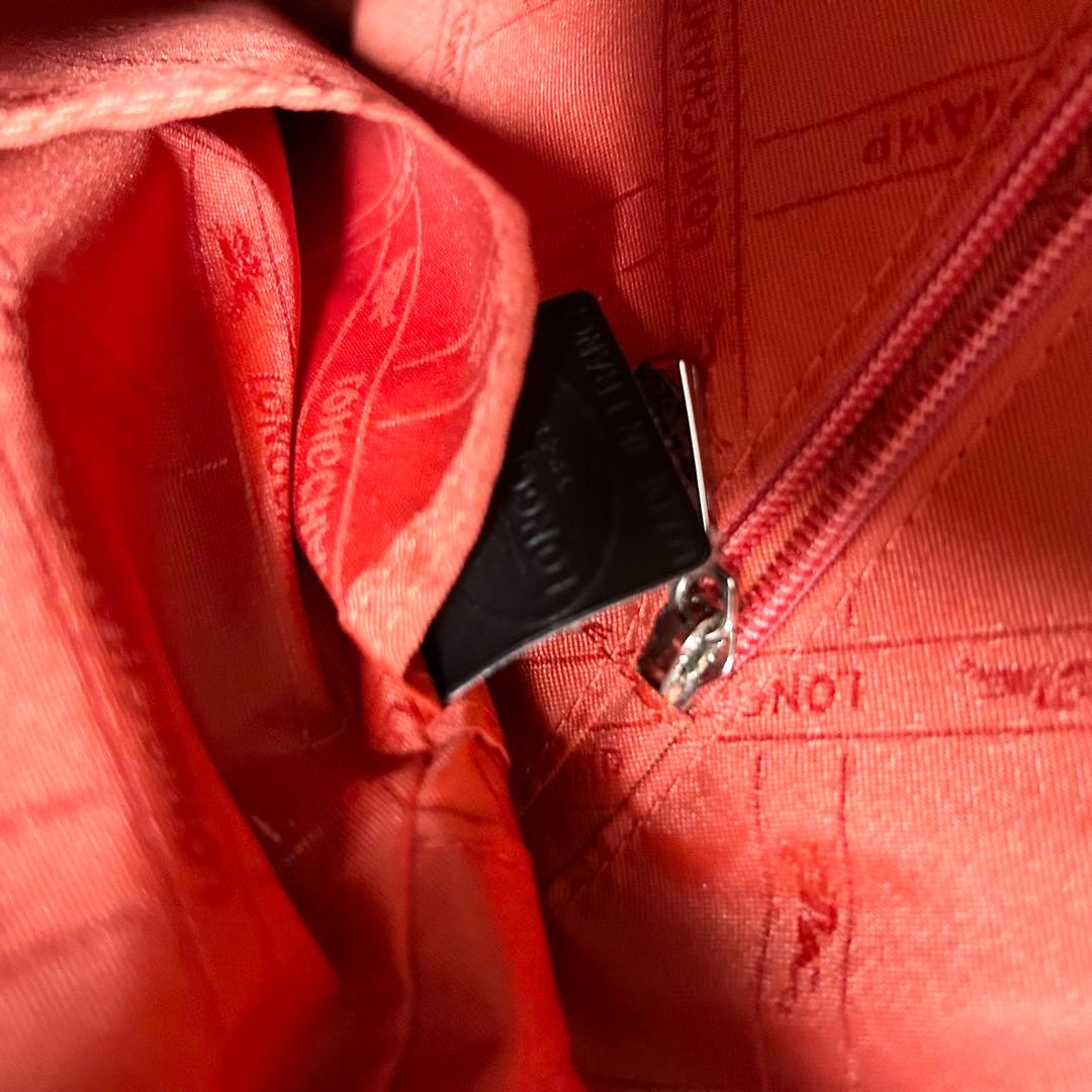 極美品　ロンシャン　オールレザートートバッグ　スタッズ　縦長　肩がけ　A4収納