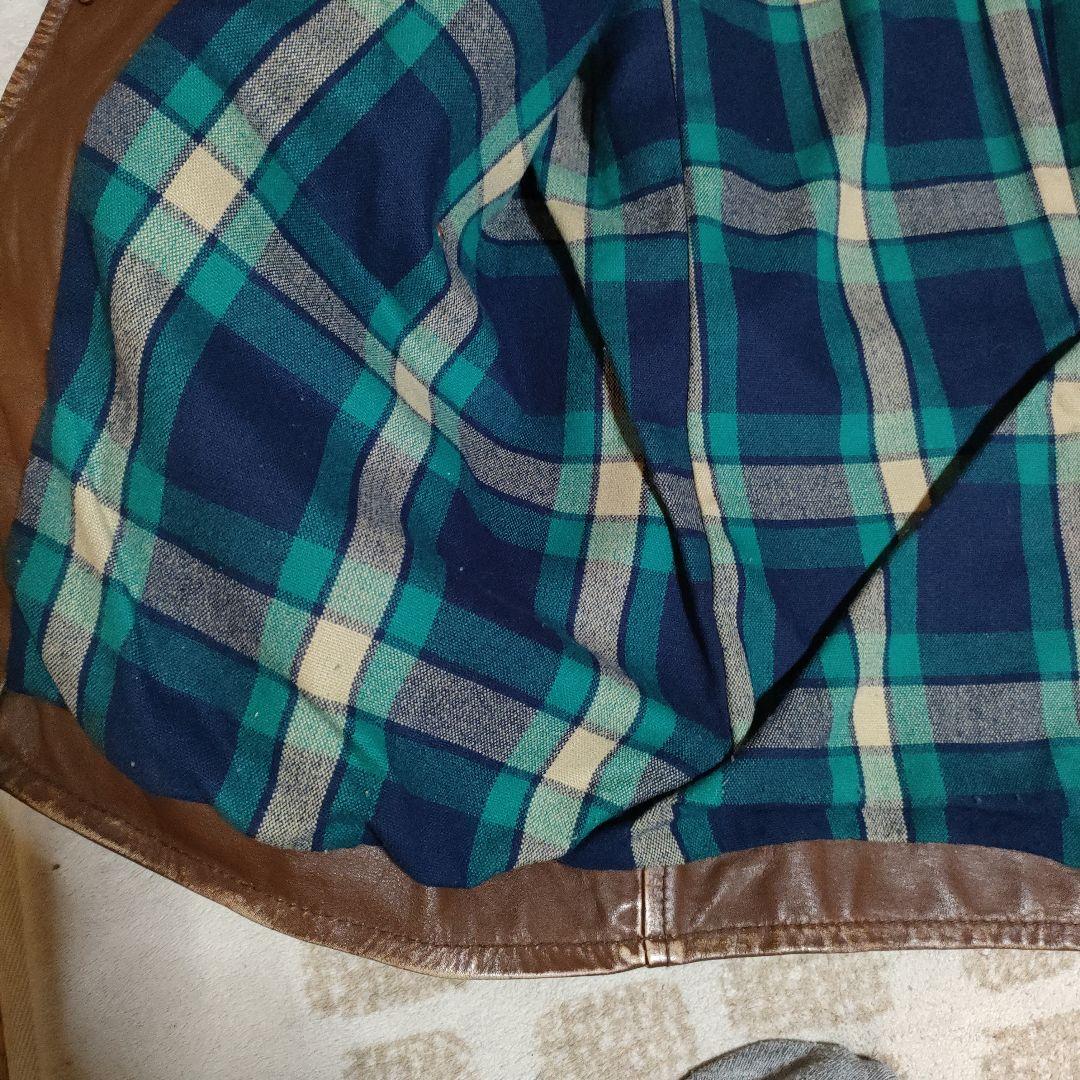 レアSchottボア襟現行タグ フリンジジャケットダメージ加工、交換可