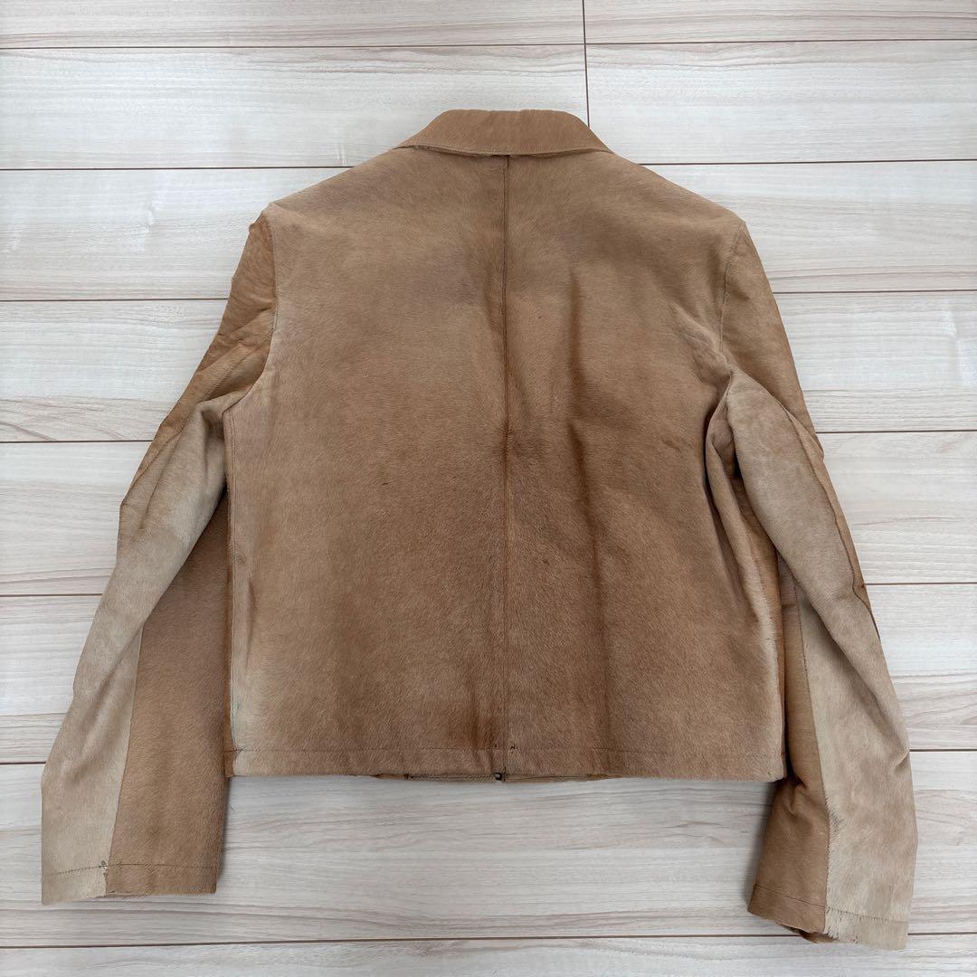 CASUAL プラダ　PRADA ハラコJKT レザーJKT ファー付き