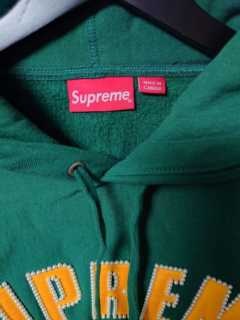 Supreme Pearl Logo Hooded Sweatshirt　S