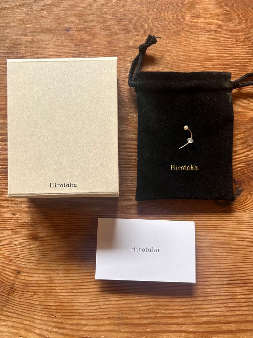 Hirotaka パール片耳用ピアス　Pearl Arrow S
