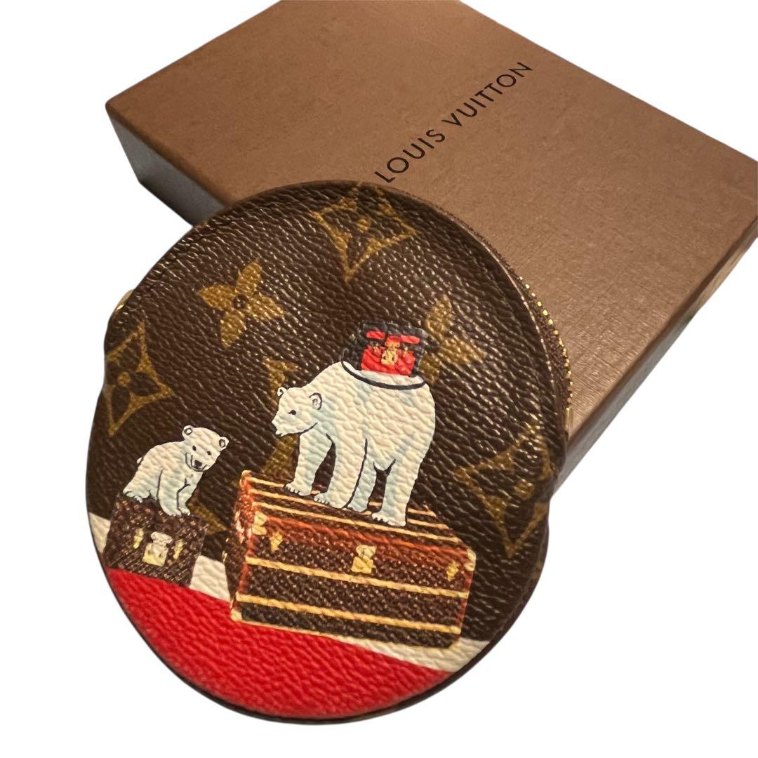 ルイヴィトン モノグラム ラウンドパース 2017年 クリスマス クマ