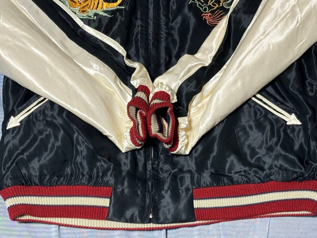 テーラー東洋　スカジャン　別珍　ツートン　試着のみ　TT15795-128