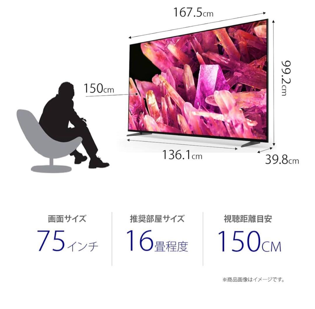 訳あり！液晶テレビ SONY BRAVIA(ブラビア) XRJ-75X90K