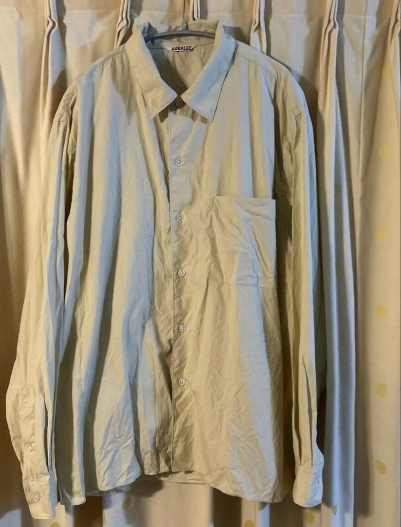 トップス AURALEE WASHED FINX TWILL BOX SHIRTS