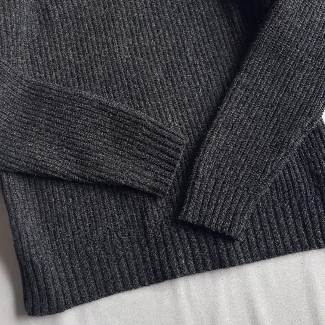 00s COMME CA ISM wool ds knit レザー切替