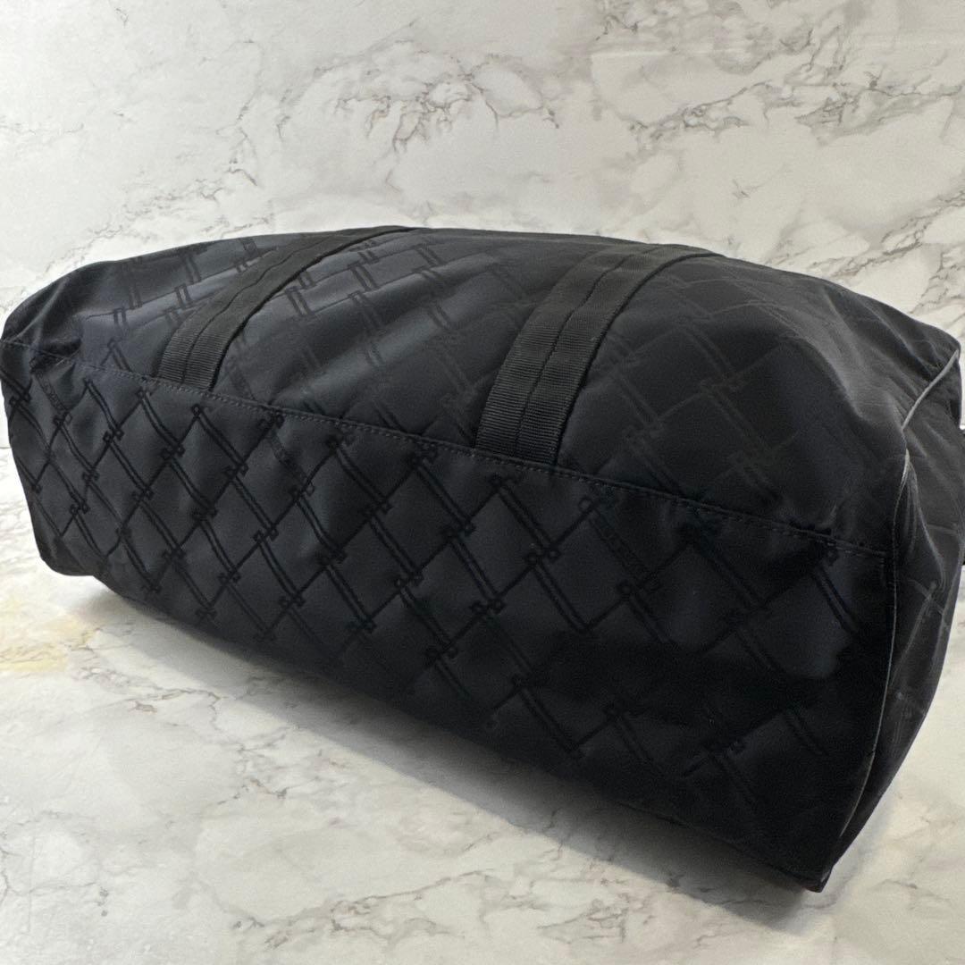 ほぼ未使用品 NINA RICCI ニナリッチ ナイロン総柄 ボストンバッグ 黒