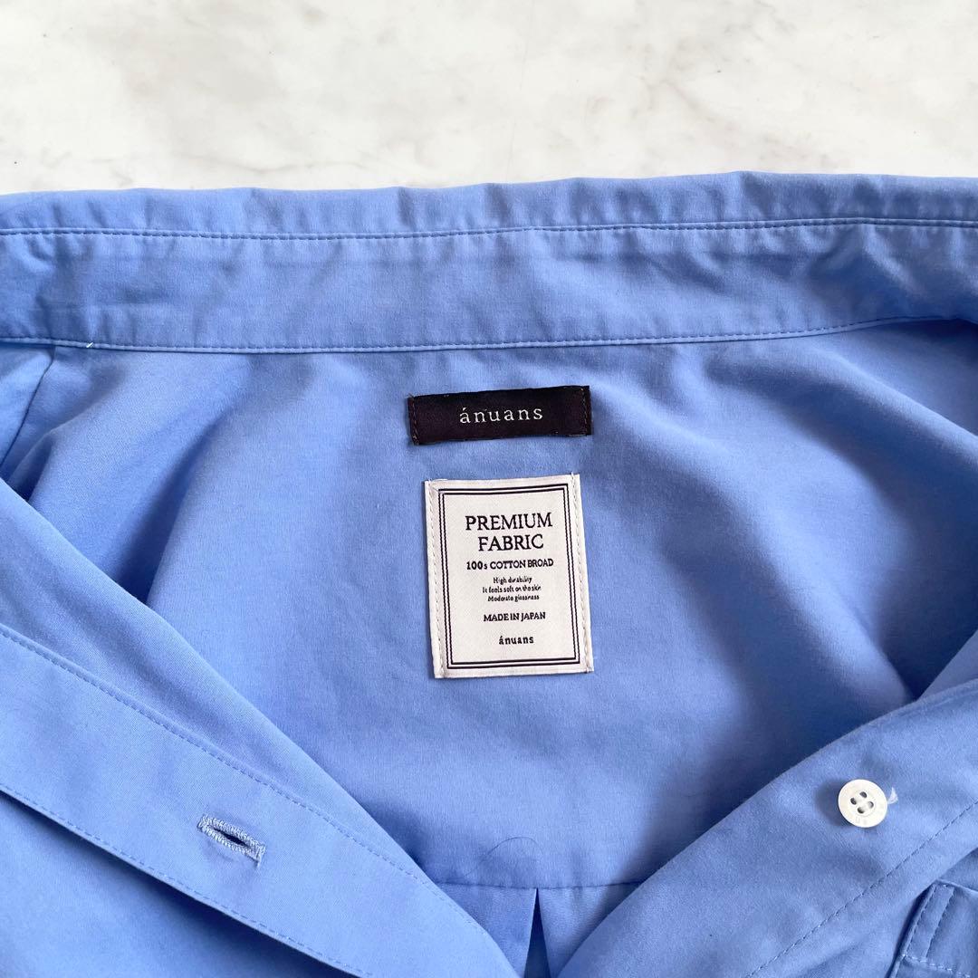 アニュアンスanuansスタンダードシャツブルーFREE