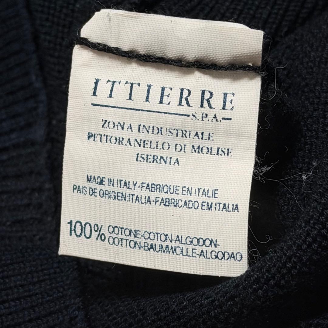 ズ*ー様 Versace 黒 ニットセーター ロゴ入りメドゥーサー刺繍 イタリア