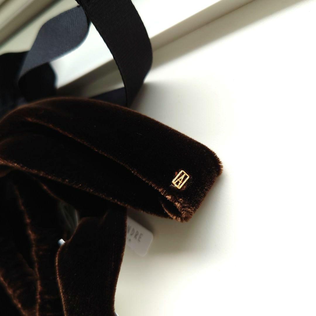 ★新品未使用 ALEXANDRE DE PARIS ベロアリボンポニー ブラウン