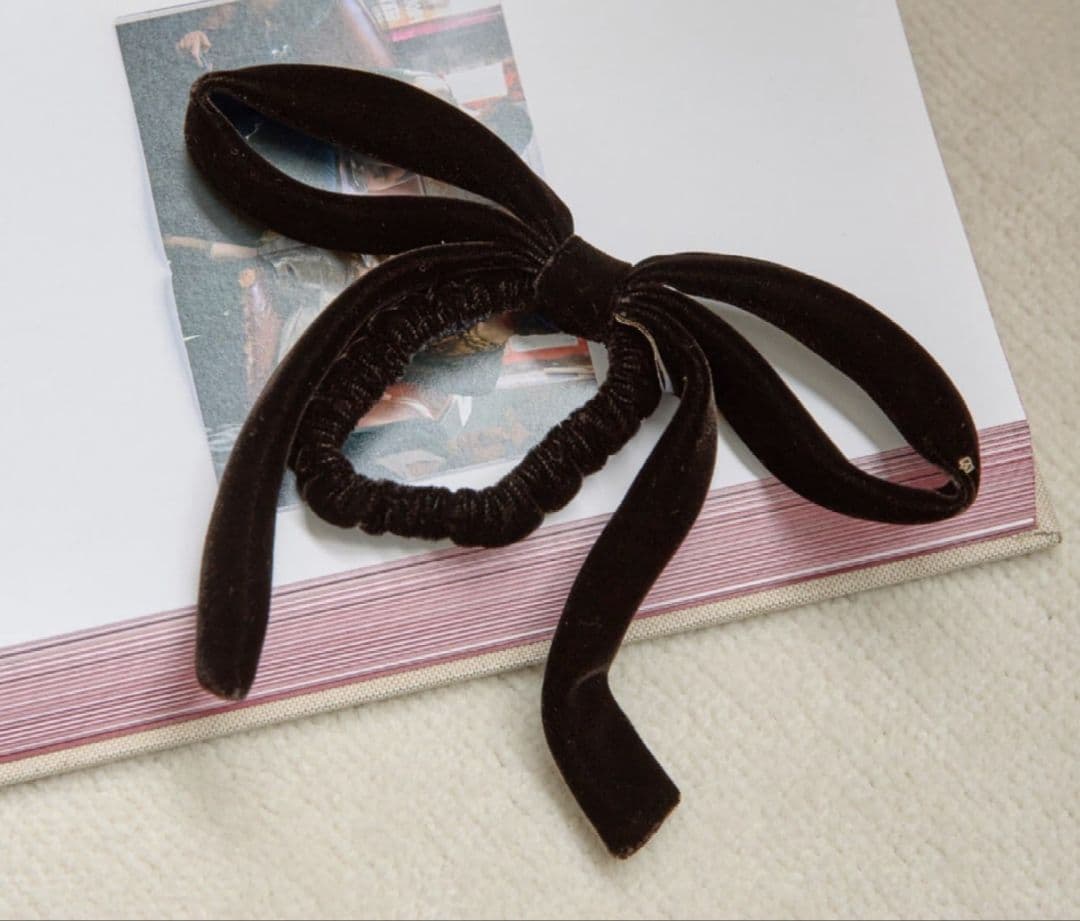 ★新品未使用 ALEXANDRE DE PARIS ベロアリボンポニー ブラウン